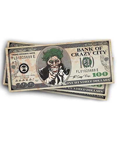 horror-shop Bank of Crazy City 100 Dollar Spielgeld Scheine für Superhelden horror-shop Bank of Crazy City 100 Dollar Spielgeld Scheine für Superhelden von Horror-Shop