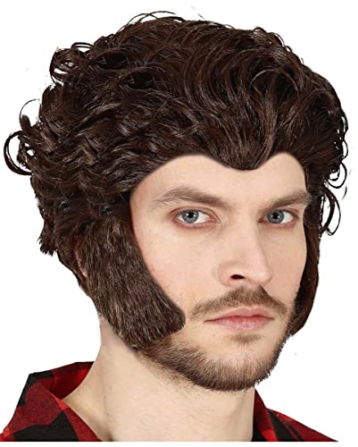 horror-shop Braune Werwolf Perücke mit Koteletten für Halloween horror-shop Braune Werwolf Perücke mit Koteletten für Halloween von Horror-Shop