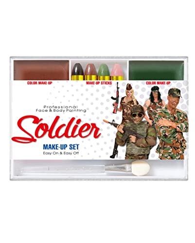 Horror-Shop Camouflage Schminke als Army Schmink Set 7-TLG. von Horror-Shop