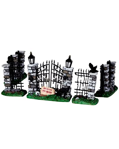 horror-shop Spooky Iron Gate & Fence - Lemax Spooky Town von Horror-Shop