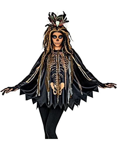 horror-shop Voodoo Magierin Poncho - Damen, Halloween, Kostümzubehör, Poncho, One Size, Polyester von Horror-Shop