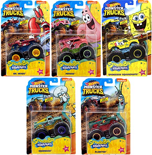 Big N' Monster Wheels Character Action Jam Squarepants 5-Pack Official Pickup Bundle + Spongebob Yellow Bubble bash / Patrick Star / Squidward / Mr. Krabs / Plankton Die-Cast 5 Items Bundle Big N' Monster Wheels Character Action Jam Squarepants 5-Pack Official Pickup Bundle + Spongebob Yellow Bubble bash / Patrick Star / Squidward / Mr. Krabs / Plankton Die-Cast 5 Items Bundle von hot wheels