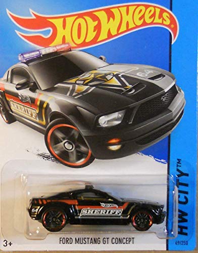 Hot Wheels, 2015 HW City, Ford Mustang GT Concept Police Car [Black] 49/250 von hot wheels