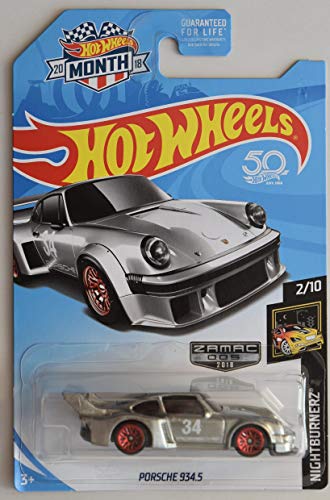 Hot Wheels 1:64 Scale NIGHTBURNERZ 2/10, ZAMAC Porsche 934.5 2018 Month Card von Hot Wheels