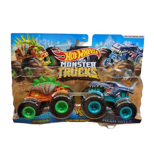 Hot Wheels Monster Trucks Demolition Doubles Motosaurus VS Mega-Wrex (1:64 Scale) von hot wheels