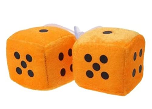 hotrodspirit - Fuzzy Dice für Rückspiegel, Orange Point, 6 cm, amerikanisches Auto hotrodspirit - Fuzzy Dice für Rückspiegel, Orange Point, 6 cm, amerikanisches Auto von hotrodspirit