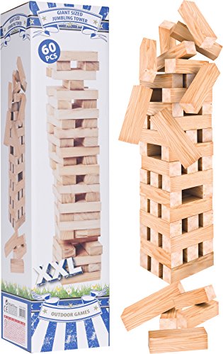 Stapelspiel Turmspiel Holzspiel Spielzeug Geschicklichkeitsspiel 50 cm hoch XXL S110 von Outdoor Games