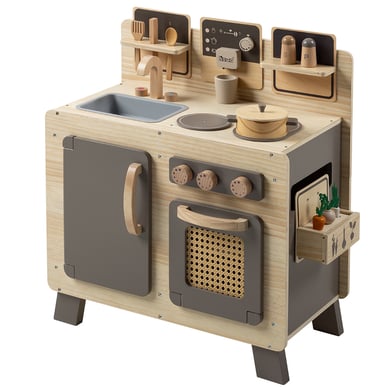 howa® Kinderküche "FoodieFun" aus Holz, natur/taupe von Howa
