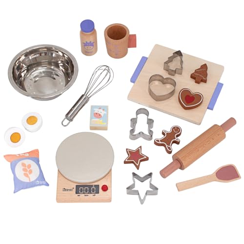 howa Backset für Kinder 19 teilig - Spielküche Zubehör, Kinderküche Zubehör Holz mit Waage, Schüssel, Schneebesen, Backformen und viel Zubehör 4896 howa Backset für Kinder 19 teilig - Spielküche Zubehör, Kinderküche Zubehör Holz mit Waage, Schüssel, Schneebesen, Backformen und viel Zubehör 4896 von howa