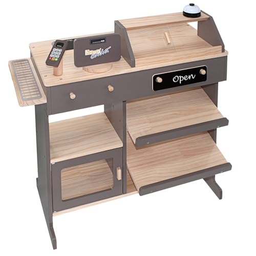 howa Kaufladen - Kaufmannsladen aus Holz, mit Spielkasse und Spielzeugkartenleser, Tafel für Kreide, Vitrine, Klingel, Holzspielzeug Natur / Taupe 4755 howa Kaufladen - Kaufmannsladen aus Holz, mit Spielkasse und Spielzeugkartenleser, Tafel für Kreide, Vitrine, Klingel, Holzspielzeug Natur / Taupe 4755 von howa