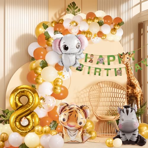 8. Geburtstag Junge Mädchen 8 Jahr Dschungel Geburtstag Dekoration Waldtiere, Safari Luftballons 8 Kindergeburtstag Deko,Tiere Geburtstagsdeko 8. Geburtstag Junge Mädchen 8 Jahr Dschungel Geburtstag Dekoration Waldtiere, Safari Luftballons 8 Kindergeburtstag Deko,Tiere Geburtstagsdeko von hpnparty