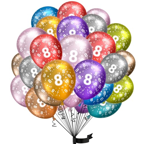 Luftballons 8. Geburtstag,15 Stück Metallic folienballon 8 helium ballons 8 jahre aus 100% Naturlatex,Klimaneutral, 32cm Ballon 8 zahlen für Kindergeburtstag und mädchen junge Geburtstag Luftballons 8. Geburtstag,15 Stück Metallic folienballon 8 helium ballons 8 jahre aus 100% Naturlatex,Klimaneutral, 32cm Ballon 8 zahlen für Kindergeburtstag und mädchen junge Geburtstag von hpnparty