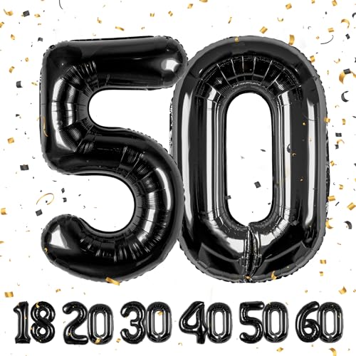 ballonluftballon 50 jahre | Schwarz 50 ballons-40"-101cm 50 Geburtstagsdeko -50 Folienballon Zahl Deko zum Geburtstag fliegt mit Helium 50 Geburtstag für Männer Frauen 50 Geburtstagsparty Jubiläum… ballonluftballon 50 jahre | Schwarz 50 ballons-40"-101cm 50 Geburtstagsdeko -50 Folienballon Zahl Deko zum Geburtstag fliegt mit Helium 50 Geburtstag für Männer Frauen 50 Geburtstagsparty Jubiläum… von hpnparty
