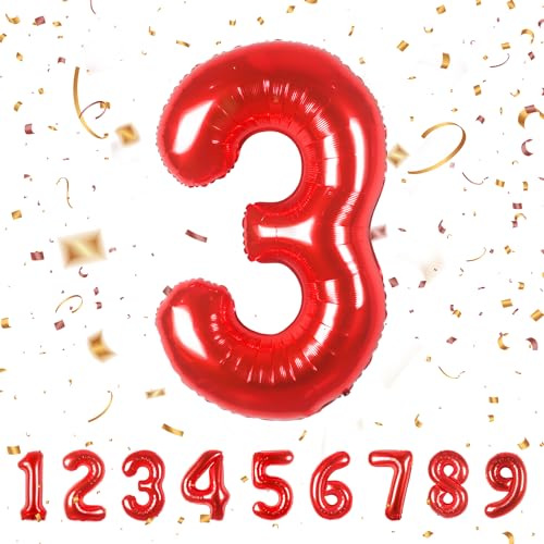 Geburtstag zahlen luftballon 3 jahre Rot Folienballon Kindergeburtstag Deko Rot-Mädchen Junge 3 jahr ballon 40" - 101cm Folienballon 3 jahre Geburtstags deko-fliegt mit Helium Geburtstag zahlen luftballon 3 jahre Rot Folienballon Kindergeburtstag Deko Rot-Mädchen Junge 3 jahr ballon 40" - 101cm Folienballon 3 jahre Geburtstags deko-fliegt mit Helium von hpnparty