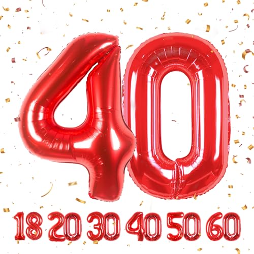 ballonluftballon 40 jahre | Rot 40 ballons-40"-101cm 40 Geburtstagsdeko -40 Folienballon Zahl Deko zum Geburtstag fliegt mit Helium 40 Geburtstag für Männer Frauen 40 Geburtstagsparty Jubiläum… ballonluftballon 40 jahre | Rot 40 ballons-40"-101cm 40 Geburtstagsdeko -40 Folienballon Zahl Deko zum Geburtstag fliegt mit Helium 40 Geburtstag für Männer Frauen 40 Geburtstagsparty Jubiläum… von hpnparty