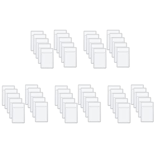 huanzhi 50 Stücke Sammelkarten Schutzhülle Aus Acryl, Klar, Abgestufter Kartenhalter mit Etikettenposition, Hartkartenhüllen von huanzhi