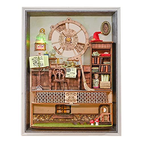 huiba Bilderrahmen für Puppenhaus, , Art des Fotorahmens, romantisches Puppenhaus, Miniatur, -Set, Holzhaus mit Möbelset, Puppenhaus-Set von huiba