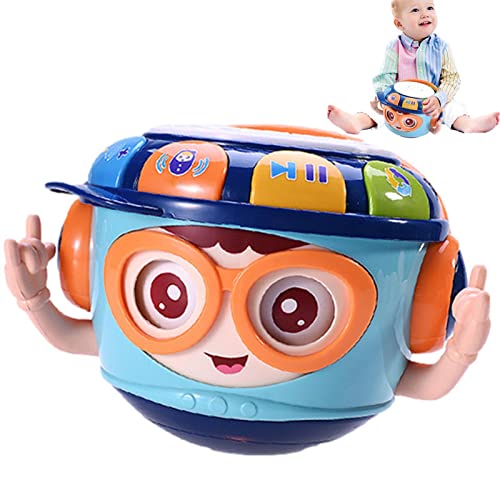 huiba Trommel für das Kind – Spielzeug für Kinder mit Musiktrommel, lernen und spielen Sie die Zahlentrommel mit interaktiven Spielen, geeignet für Kinder und Mädchen von huiba