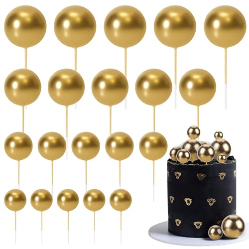 Kugel-Kuchenaufsatz, 20 Stück, Mini-Luftballons, Kuchenaufsatz, goldene Kugeln, Kuchenaufsätze, Kuchendekorationen für Geburtstag, Hochzeit, Kuchendekorationen Kugel-Kuchenaufsatz, 20 Stück, Mini-Luftballons, Kuchenaufsatz, goldene Kugeln, Kuchenaufsätze, Kuchendekorationen für Geburtstag, Hochzeit, Kuchendekorationen von huipinghu