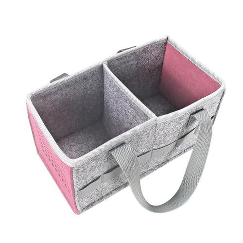 Tragetasche für Toniebox Starter Set und Zubehör Aufbewahrungstasche, Toniebox Audio Player Filz Organizer Tasche, Tragetasche für Toniebox & Zubehör mit Griff für Toniebox (Rosa) von huipinghu
