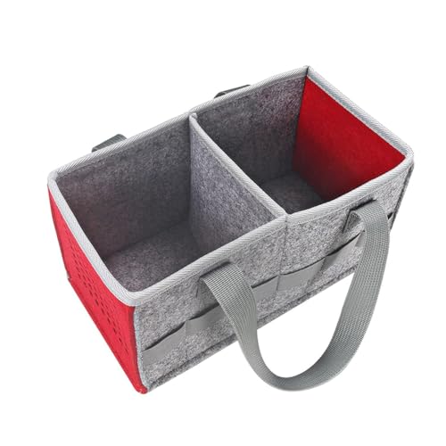 Tragetasche für Toniebox Starter Set und Zubehör Aufbewahrungstasche, Toniebox Audio Player Filz Organizer Tasche, Tragetasche für Toniebox & Zubehör mit Griff für Toniebox (Rot) von huipinghu