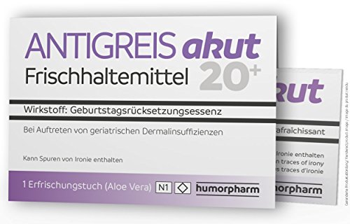 humorpharm Witzige Geschenkidee ANTIGREIS akut - für alle ab 20" - Scherzartikel von humorpharm