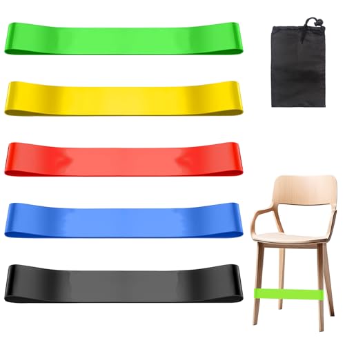 Hurifeng TPE Stuhlbänder für Kinder - 5er Set Dehnbare Sitzgurte, Flexible Fidget Bänder, Hilfsmittel für ADHS & Autismus, Fördert Konzentration und Stressabbau, Farben: Grün, Blau, Rot, Gelb, Schwarz von hurifeng