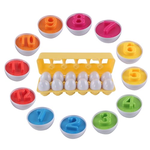 huruirui Osterspielzeug Montessori Spielzeug ab 1 Jahr für 1 2 3 Jahre Kinder Passend Zahlen & Farbe Erkennung Frühes Lernen Pädagogischer Spaß Feinmotorik von huruirui