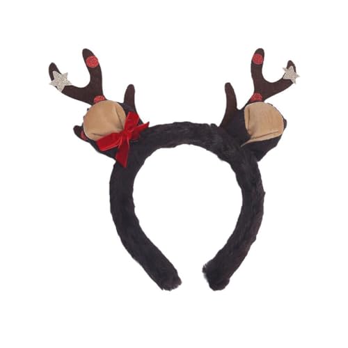 Adult Teens Christmas Headband Reindeer Antler Shape Hair Hoop Carnival Party Headpiece Prom Party Cosplay Props Antler Headband Cosplay Geweih Stirnbänder für Frauen Hirsch Geweih Stirnband Geweih von huwvqci