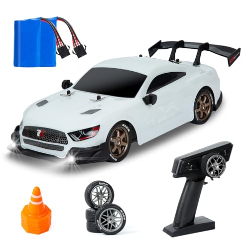 iBlivers Ferngesteuertes Auto, 1:14 Professionelle Ferngesteuerte Drift Autos mit Proportionale Drosselklappe und Lenkung 4WD GT RC Car Drifting Spielzeug für Erwachsene Jungen Kinder (Weiß) von iBlivers