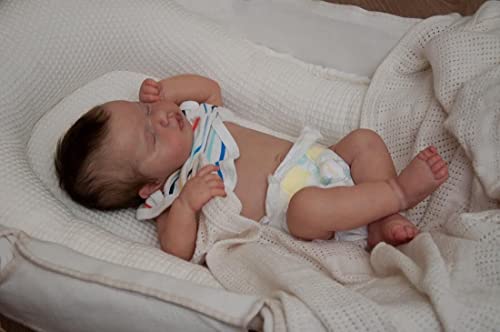 iCradle Lebensechte Reborn Baby Puppen Jungen 20 Zoll Babys Weiche Haut Realistische Neugeborene Babypuppen Ganzkörper-Vinyl-Anatomisch korrekte Puppen mit Fütterungsspielzeug für Kinder ab 3 Jahren + von iCradle