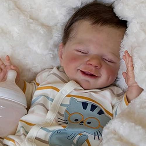 iCradle Reborn Baby Doll Reborn Babypuppe 22 Zoll 55 cm Ganzkörper Silikon Vinyl Junge Puppe Reborn Baby Puppe Lebensechte Baby Neugeborenen Jungen Puppe Kinder (Junge) von iCradle