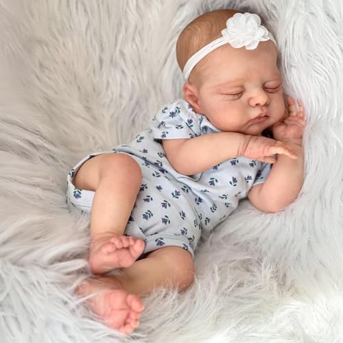 iCradle Reborn Dolls 48,3 cm handgefertigte realistische Babypuppen aus weichem Stoff, Körper - Reborn Babypuppen wie ein lebensechtes Baby, Alter 3+ (Schlafendes Baby) von iCradle