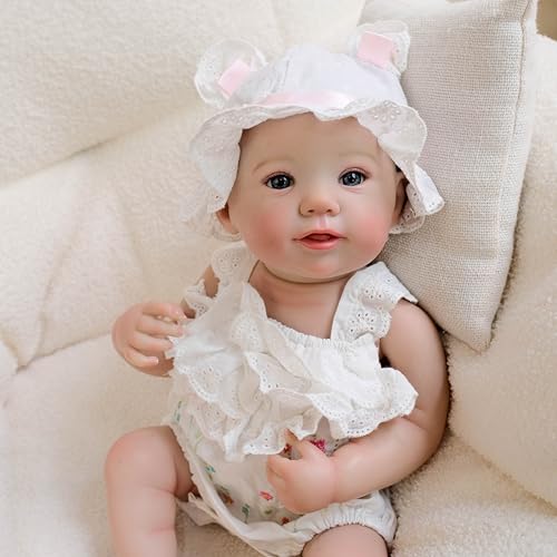 iCradle Reborn Dolls 48,3 cm lebensechte Reborn Babypuppen Silikon Ganzkörper Vinyl Neugeborenes Mädchen Puppe Schöne Blaue Augen Ab 3 Jahren iCradle Reborn Dolls 48,3 cm lebensechte Reborn Babypuppen Silikon Ganzkörper Vinyl Neugeborenes Mädchen Puppe Schöne Blaue Augen Ab 3 Jahren von iCradle