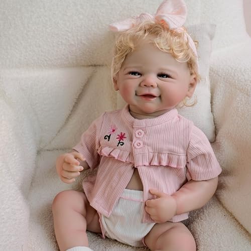 iCradle Reborn Dolls 48.3 cm 48cm Lebensechte Reborn Baby Blond Haar Puppe Silikon Ganzkörper Vinyl Neugeborene Mädchen Puppen Schöne Smlie Puppe Ab 3 Jahren iCradle Reborn Dolls 48.3 cm 48cm Lebensechte Reborn Baby Blond Haar Puppe Silikon Ganzkörper Vinyl Neugeborene Mädchen Puppen Schöne Smlie Puppe Ab 3 Jahren von iCradle