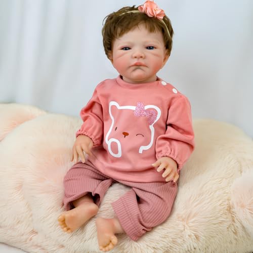 iCradle Reborn Dolls 50,8 cm Reborn Baby Mädchen hat feines Vinyl, verwurzeltes Haar, handgefertigt und hat einen weichen Körper als Geschenk für Mädchen von iCradle