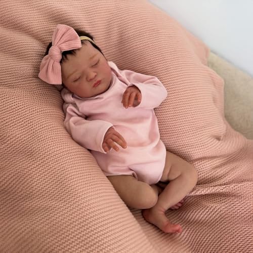 iCradle Reborn-Puppen, 46 cm, aus feinem Vinyl, handverwurzeltes Haar, handgefertigt und hat einen weichen Körper, Geschenk für Mädchen, ab 3 Jahren iCradle Reborn-Puppen, 46 cm, aus feinem Vinyl, handverwurzeltes Haar, handgefertigt und hat einen weichen Körper, Geschenk für Mädchen, ab 3 Jahren von iCradle