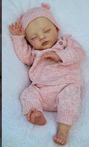 iCradle Reborn-Puppen, 48,3 cm, handgefertigt, realistische Babypuppe, weicher Stoffkörper, 48 cm, lebensechtes Baby, Alter 3 + (Schlafpuppe) von iCradle