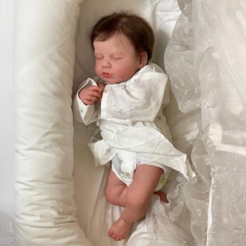 iCradle Reborn-Puppen, 50 cm, lebensechte Reborn-Babypuppe, Silikon, Ganzkörper-Vinyl, Neugeborene, Jungen, schlafend, verwurzelt, schwarzes Haar, ab 3 Jahren iCradle Reborn-Puppen, 50 cm, lebensechte Reborn-Babypuppe, Silikon, Ganzkörper-Vinyl, Neugeborene, Jungen, schlafend, verwurzelt, schwarzes Haar, ab 3 Jahren von iCradle