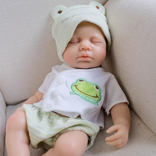 iCradle Reborn Puppen 12 Zoll - 33 cm Vollsilikon Reborn Babypuppen ohne Haar Neugeborene Schlafpuppe für Kinder ab 3 Jahren iCradle Reborn Puppen 12 Zoll - 33 cm Vollsilikon Reborn Babypuppen ohne Haar Neugeborene Schlafpuppe für Kinder ab 3 Jahren von iCradle