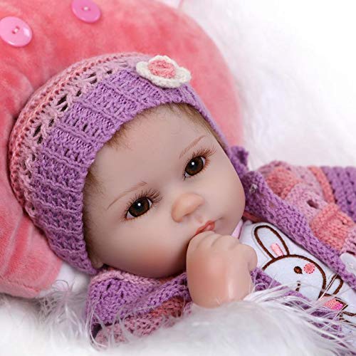 iCradle Schöne 17" Wahres Leben Reborn Baby Dolls Weiches Silikon Lebensechte Puppen Babys Handgemachtes Spielzeug Geschenk Bebe von iCradle
