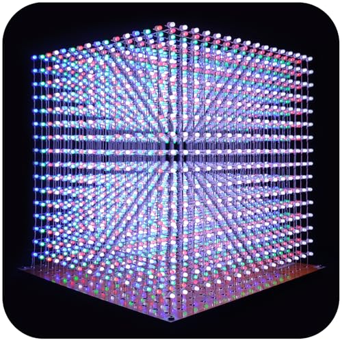 iCubeSmart LED Cube Elektronik Bausatz DIY Electronic Kit DIY Löten Bausatz (3D16MINI-MULTI-EU) von iCubeSmart