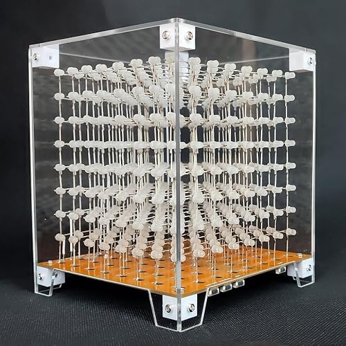 iCubeSmart LED Cube Elektronik Bausatz DIY Electronic Kit DIY Löten Bausatz (3D8MINI-CASE-EU) von iCubeSmart