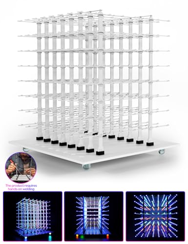 iCubeSmart LED Cube Elektronik Bausatz DIY Electronic Kit DIY Löten Bausatz (3D8P-SMD-LED) von iCubeSmart