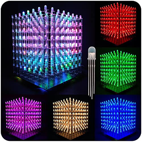 iCubeSmart LED Cube Elektronik Bausatz DIY Electronic Kit DIY Löten Bausatz (3D8RGB-EU) von iCubeSmart