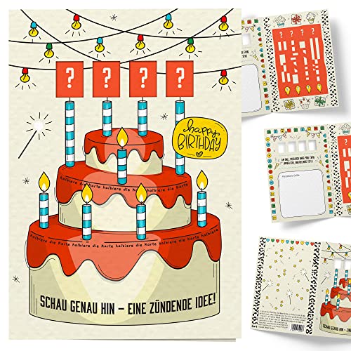 iDventure 3er Set Geburtstag Puzzle Grußkarte für Rätselfreunde – Geburtstagskarte mit kniffligen Rätseln zum Lösen – clevere Kombination aus Geburtstagskarte & Escape Room von iDventure