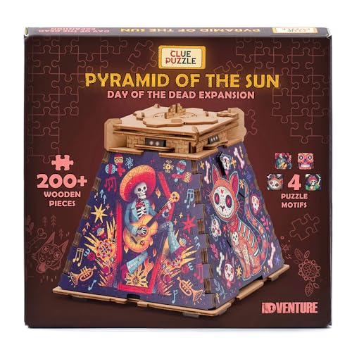 iDventure Cluepuzzle Tag der Toten Erweiterung - Holzpuzzle 200+ Teile - Escape Room Spiel - Geschenkbox - 4X Motive Puzzlegröße 20x12 cm - Holzpuzzles für Erwachsene - Geschenk - Hobby iDventure Cluepuzzle Tag der Toten Erweiterung - Holzpuzzle 200+ Teile - Escape Room Spiel - Geschenkbox - 4X Motive Puzzlegröße 20x12 cm - Holzpuzzles für Erwachsene - Geschenk - Hobby von iDventure