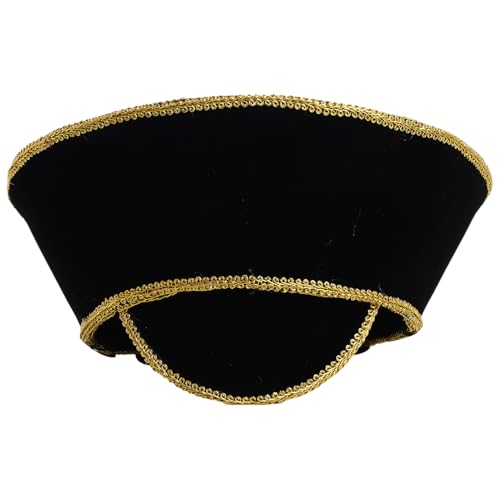 iEFiEL Damen Filz Kapitänsmütze Schwarz Matrosenmütze Chininesch Antike Königin Hut Kopfbedeckung Halloween Fasching Karneval Cosplay Kostüm Gold One Size iEFiEL Damen Filz Kapitänsmütze Schwarz Matrosenmütze Chininesch Antike Königin Hut Kopfbedeckung Halloween Fasching Karneval Cosplay Kostüm Gold One Size von iEFiEL