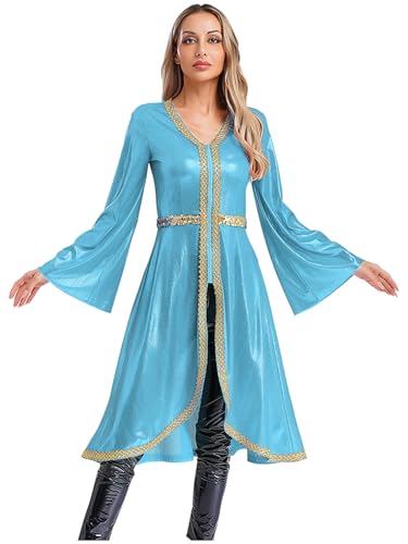 iEFiEL Damen Glitzer Arabisch Dubai Kleid Kirche Muslimisches Abendkleid Elegant V-ausschnitt Robe Langarm Stickerei Kleidung Karnevalskostüm Nachtclubs Blau M iEFiEL Damen Glitzer Arabisch Dubai Kleid Kirche Muslimisches Abendkleid Elegant V-ausschnitt Robe Langarm Stickerei Kleidung Karnevalskostüm Nachtclubs Blau M von iEFiEL