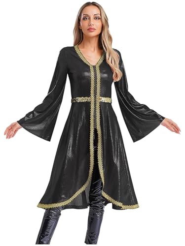 iEFiEL Damen Glitzer Arabisch Dubai Kleid Kirche Muslimisches Abendkleid Elegant V-ausschnitt Robe Langarm Stickerei Kleidung Karnevalskostüm Nachtclubs Schwarz XXL iEFiEL Damen Glitzer Arabisch Dubai Kleid Kirche Muslimisches Abendkleid Elegant V-ausschnitt Robe Langarm Stickerei Kleidung Karnevalskostüm Nachtclubs Schwarz XXL von iEFiEL